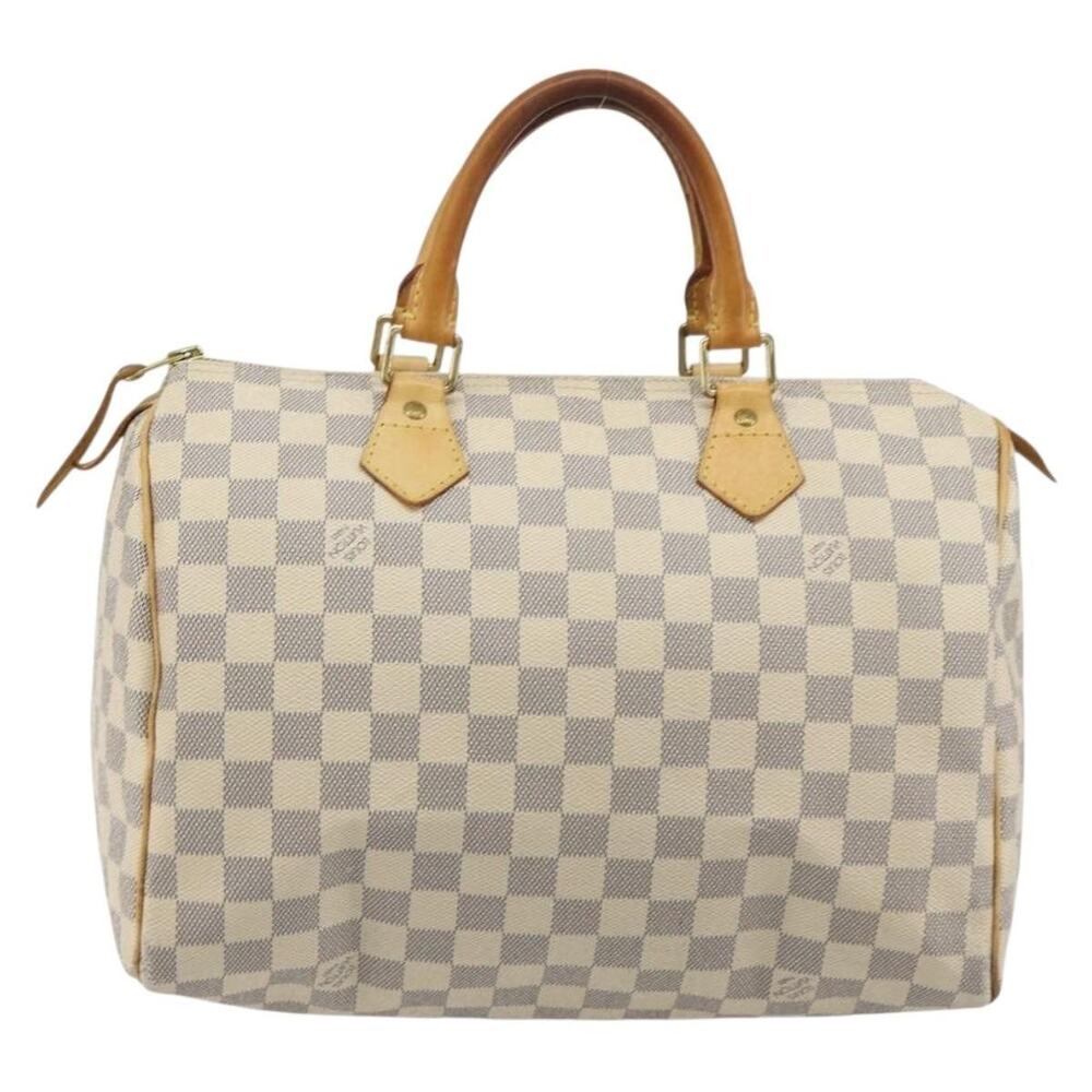 Louis Vuitton Damier Azur Speedy 30 Handbag White